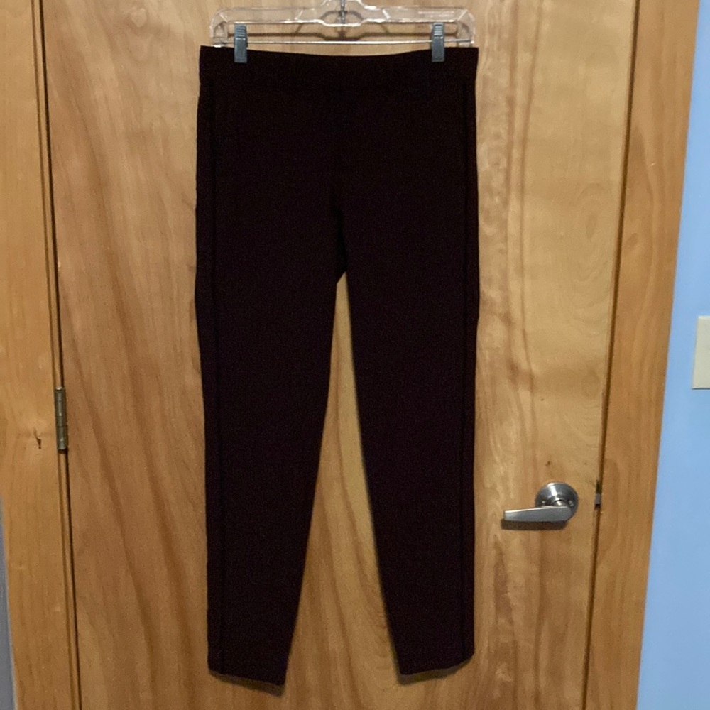 Vince Burgundy Tuxedo Wool Trousers